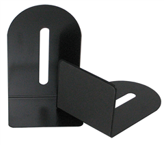 Colby KW221 Black Metal BookEnds Set 225mm High with 110mm Foot
