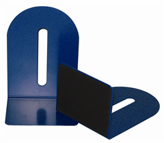 Colby KW221 Blue Metal BookEnds Set 225mm High with 110mm Foot